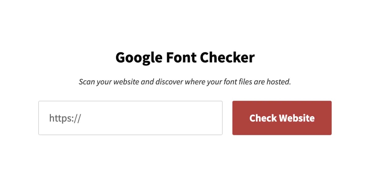 Google Fonts Checker